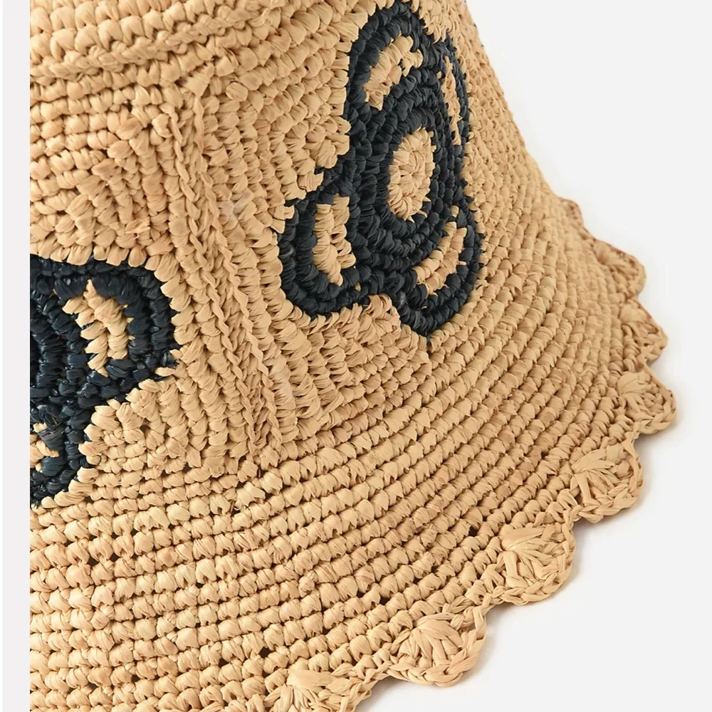 Beige Raffia Flower Hat - Picture 3 of 6